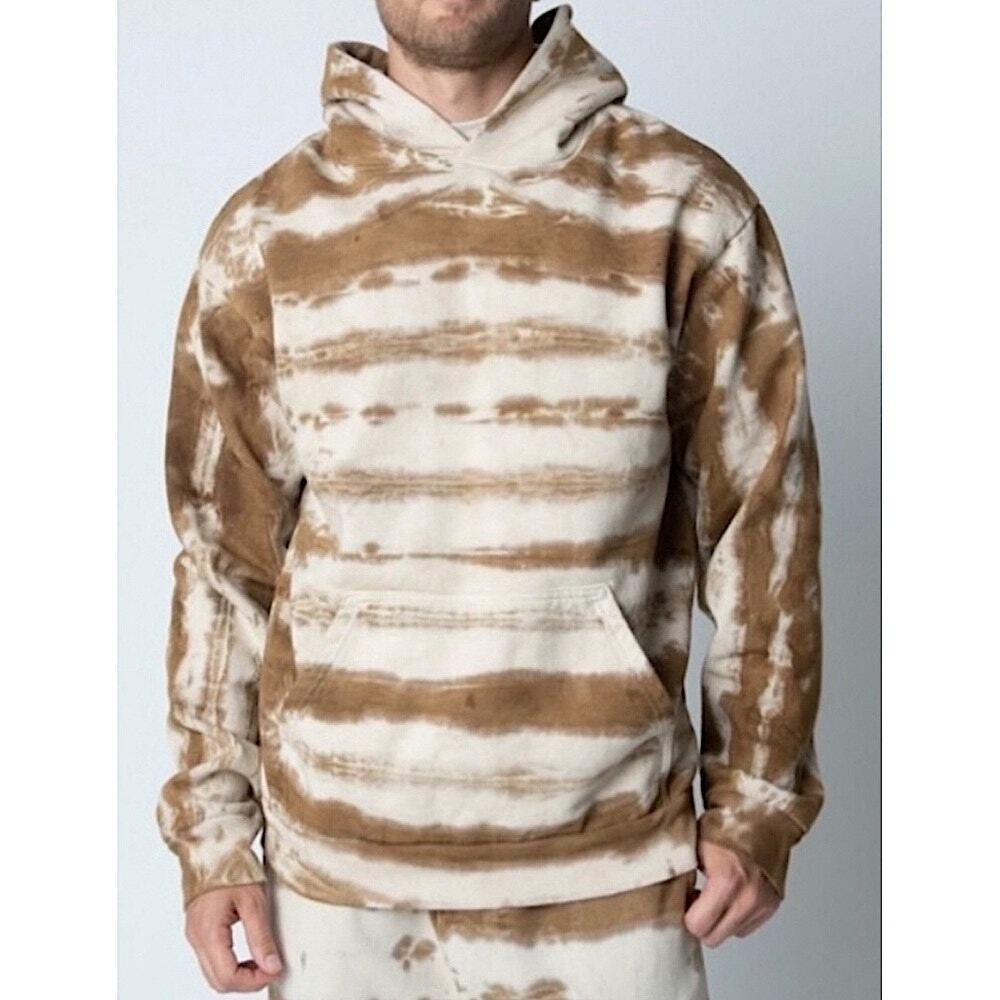 TALENTLESS Cotton Heavyweight Tie Dye Tiger Wash Hoodie Sweatshirt Small S